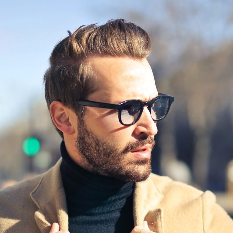 Hombre montura oftalmica chaqueta marron